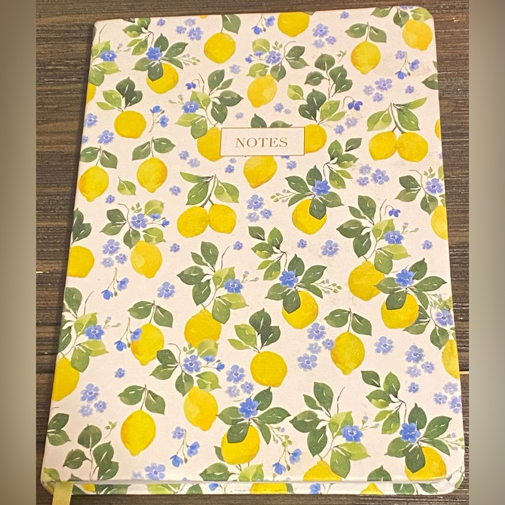 Yellow and Blue Citrus-Themed Office Notebook